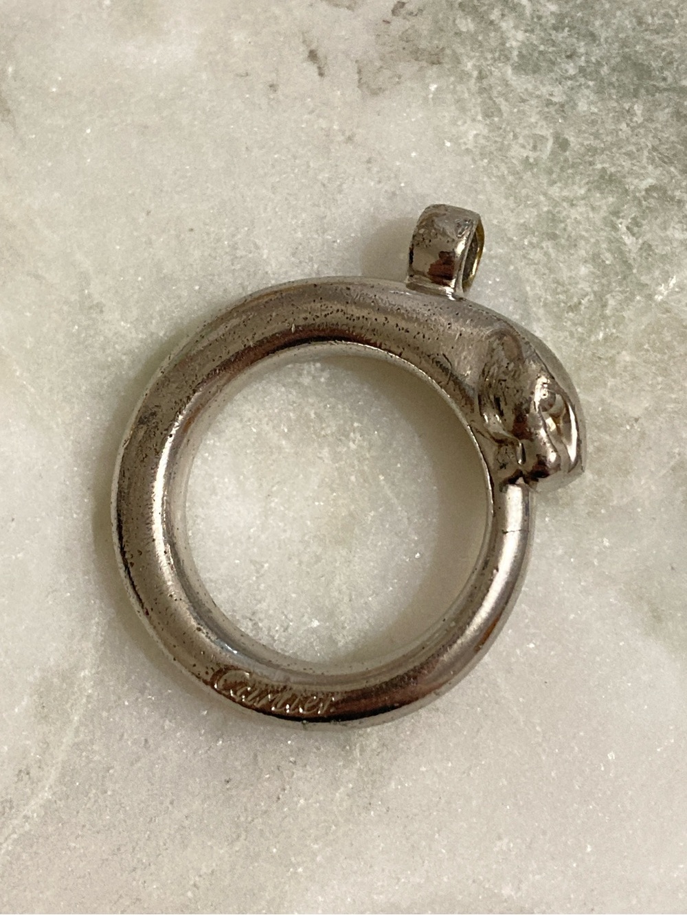Cartier Panthère Silver Charm Keychain Bag Necklace
